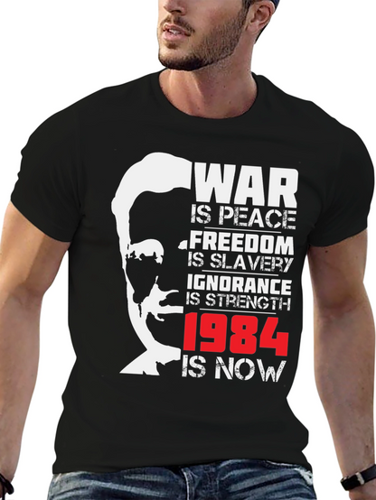 Camiseta Negra 1984 Orwell: Guerra es Paz