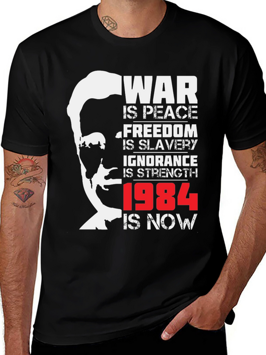 Camiseta Negra 1984 Orwell: Guerra es Paz