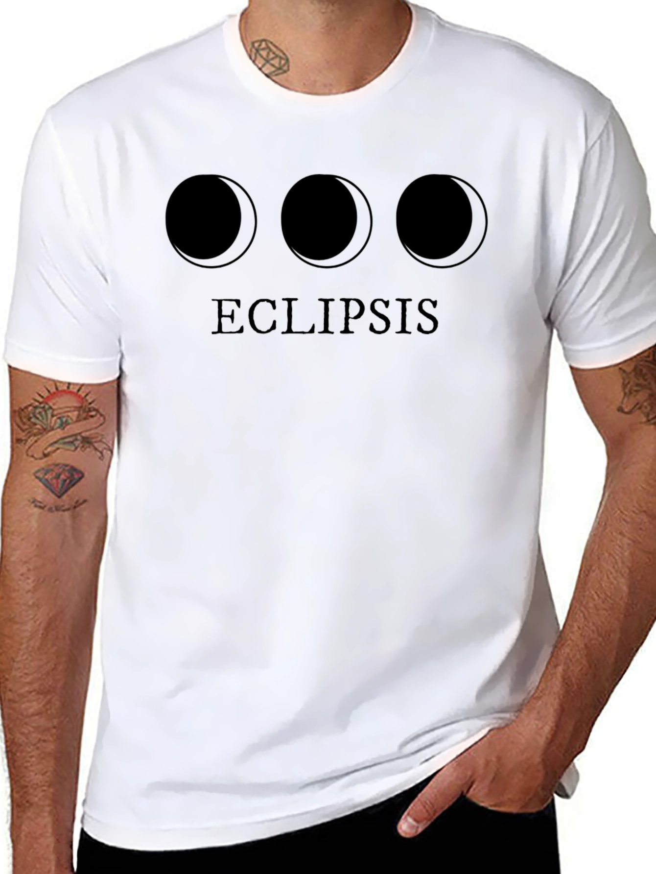 Camiseta Negra Eclipse Lunar Unisex