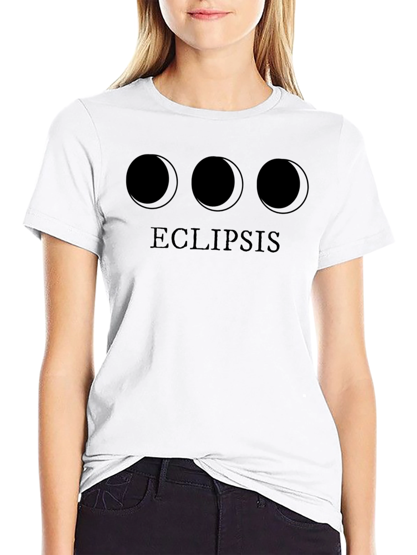 Camiseta Negra Eclipse Lunar Unisex