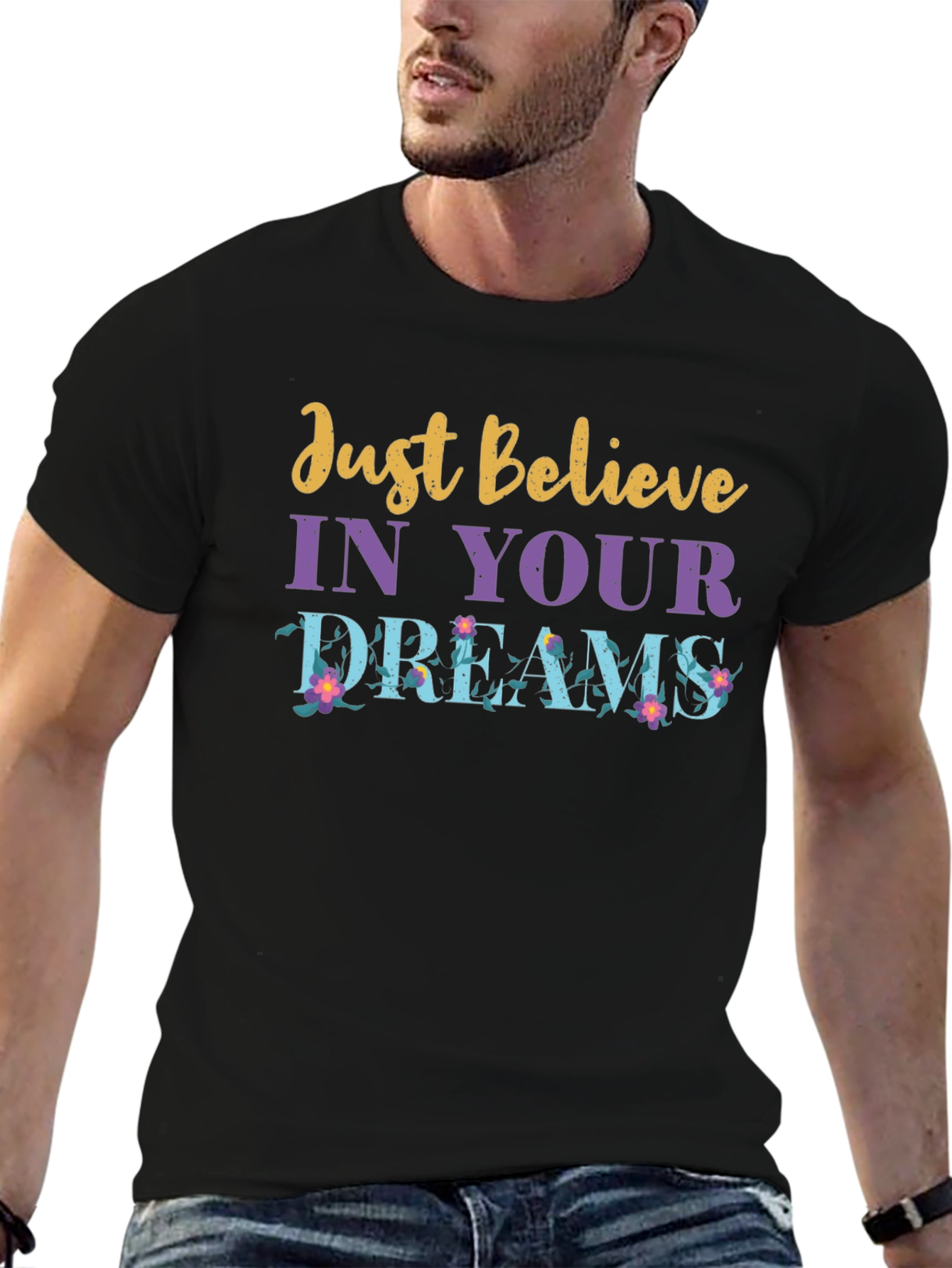 Camiseta Negra con Mensaje Motivacional