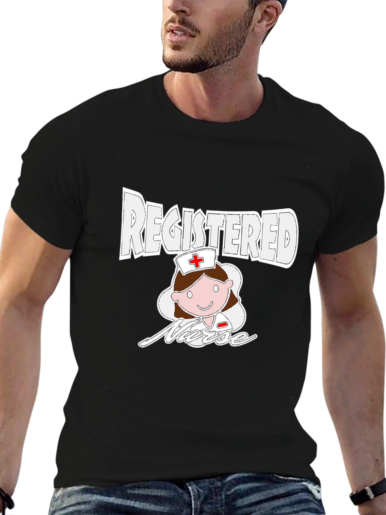 Camiseta Negra Enfermera Registrada