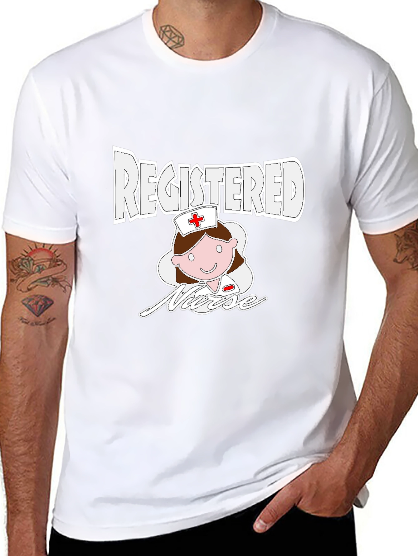 Camiseta Negra Enfermera Registrada