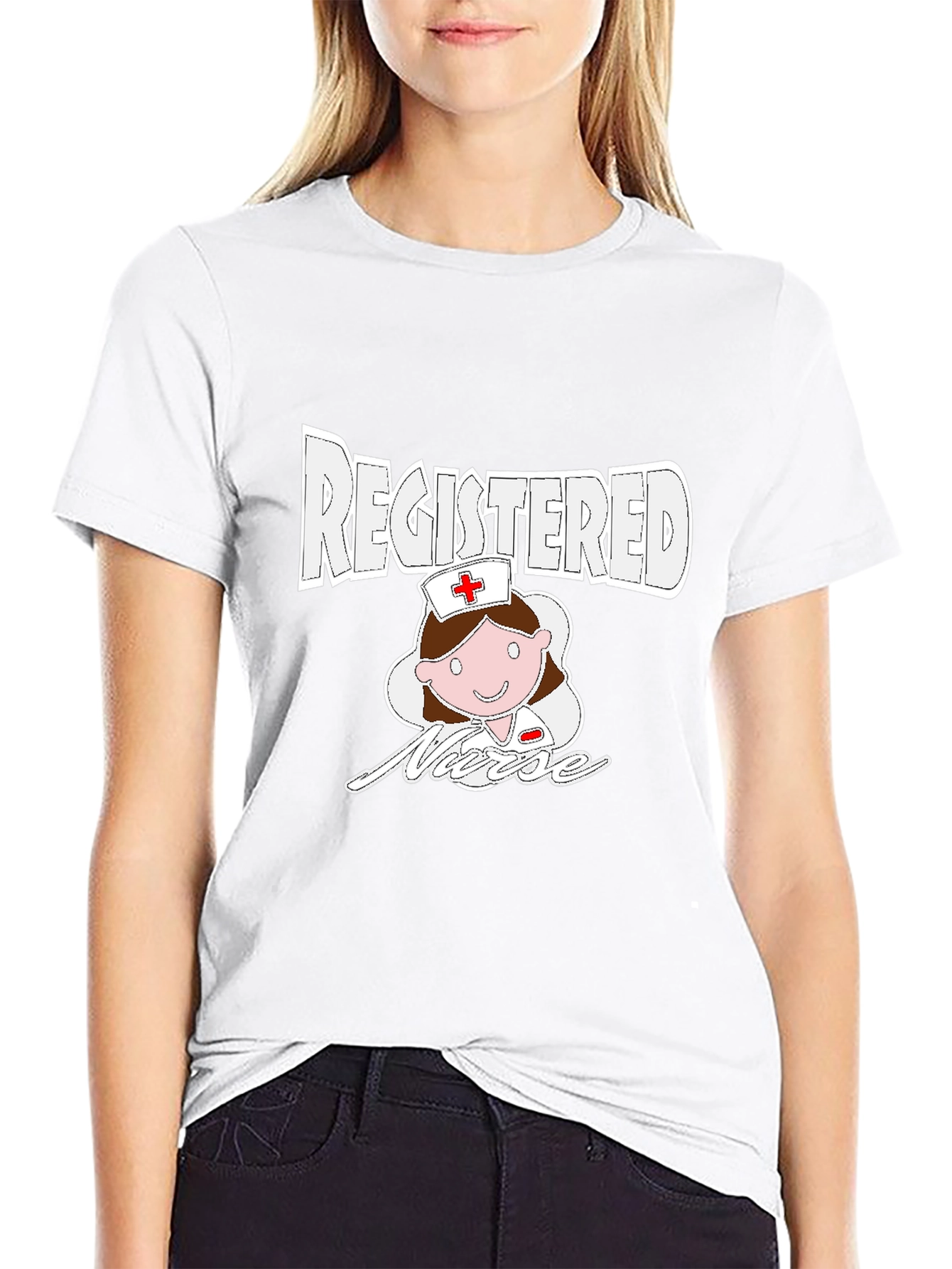 Camiseta Negra Enfermera Registrada