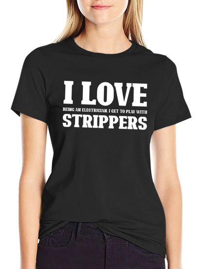 Camiseta Negra: Amo Ser Electricista