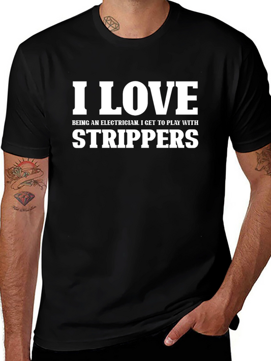 Camiseta Negra: Amo Ser Electricista
