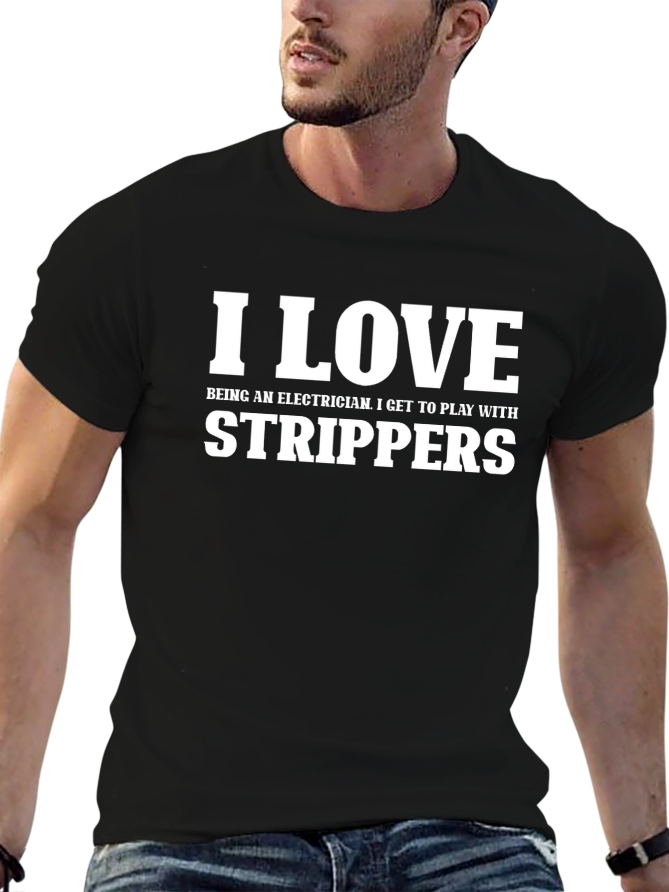 Camiseta Negra: Amo Ser Electricista