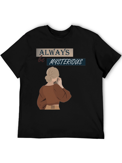 Camiseta Negra Siempre Misteriosa para Hombre