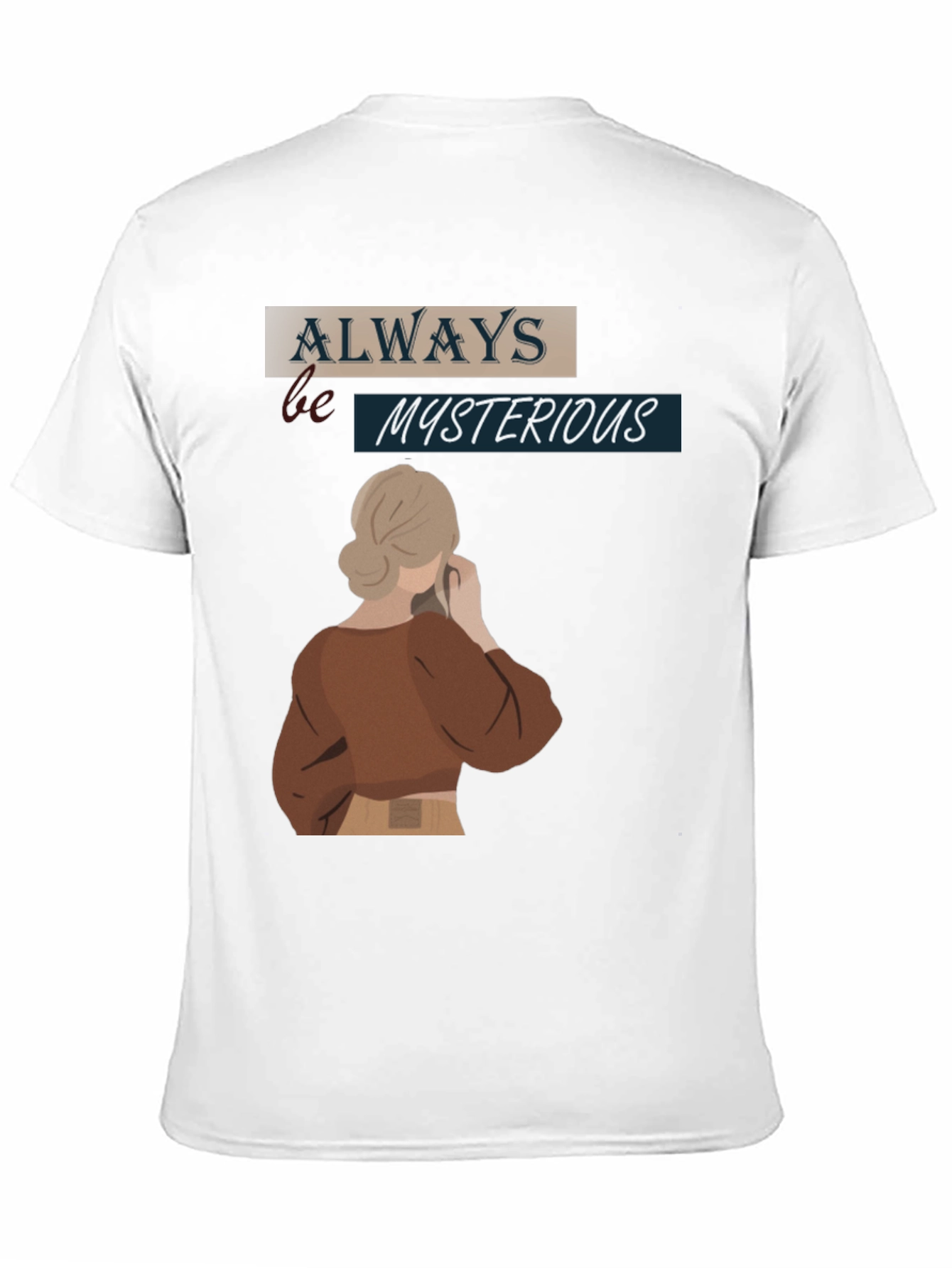 Camiseta Negra Siempre Misteriosa para Hombre
