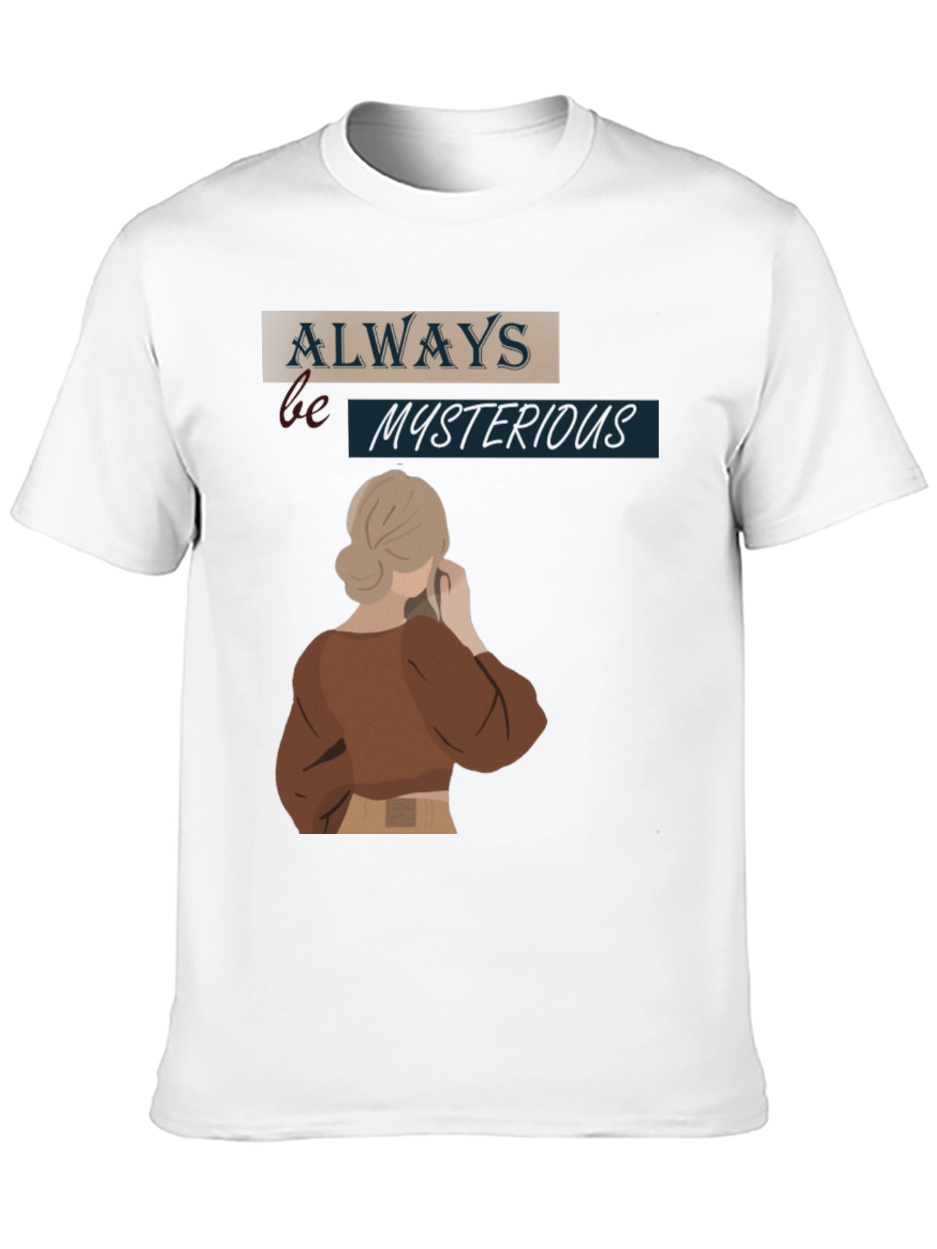 Camiseta Negra Siempre Misteriosa para Hombre