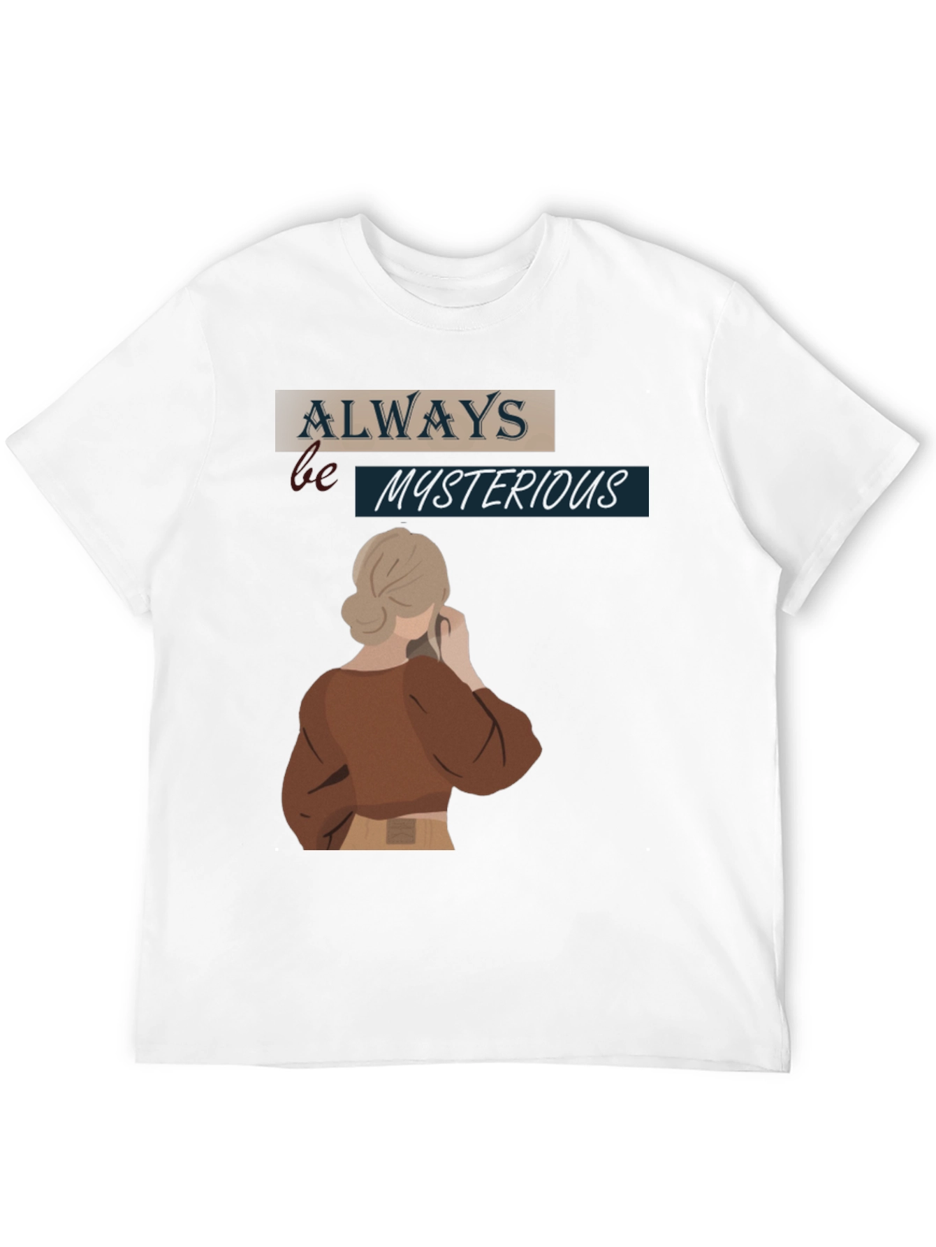 Camiseta Negra Siempre Misteriosa para Hombre