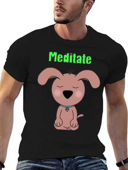 Camiseta Negra Meditación Canina