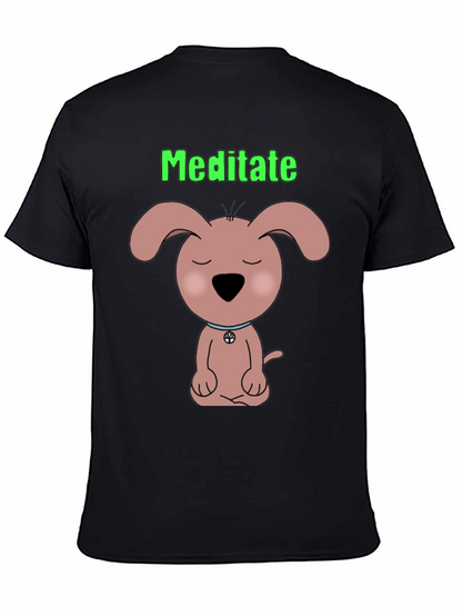Camiseta Negra Meditación Canina