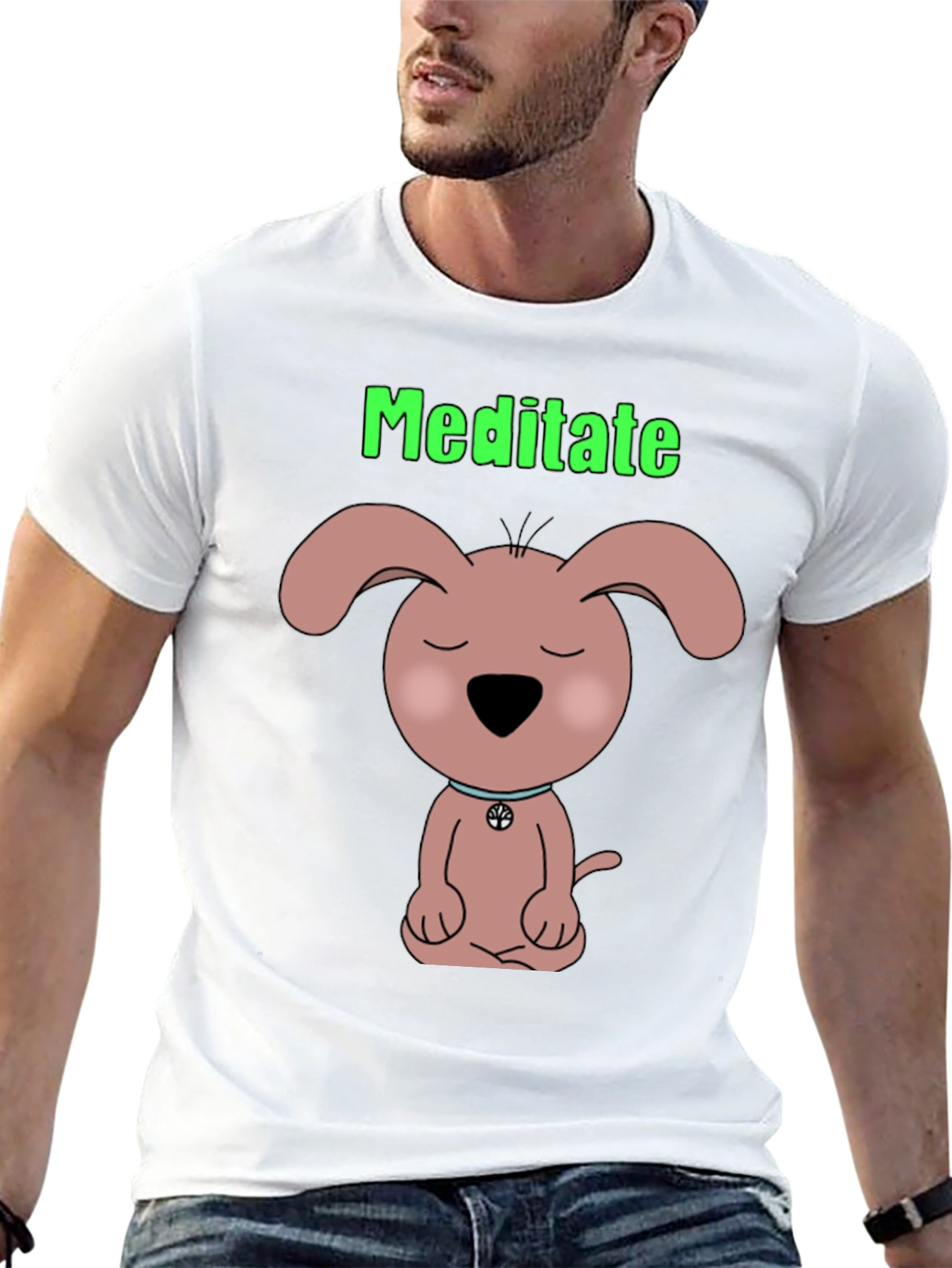 Camiseta Negra Meditación Canina