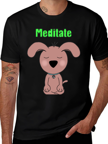 Camiseta Negra Meditación Canina