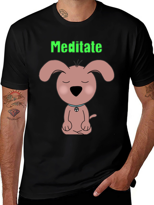 Camiseta Negra Meditación Canina