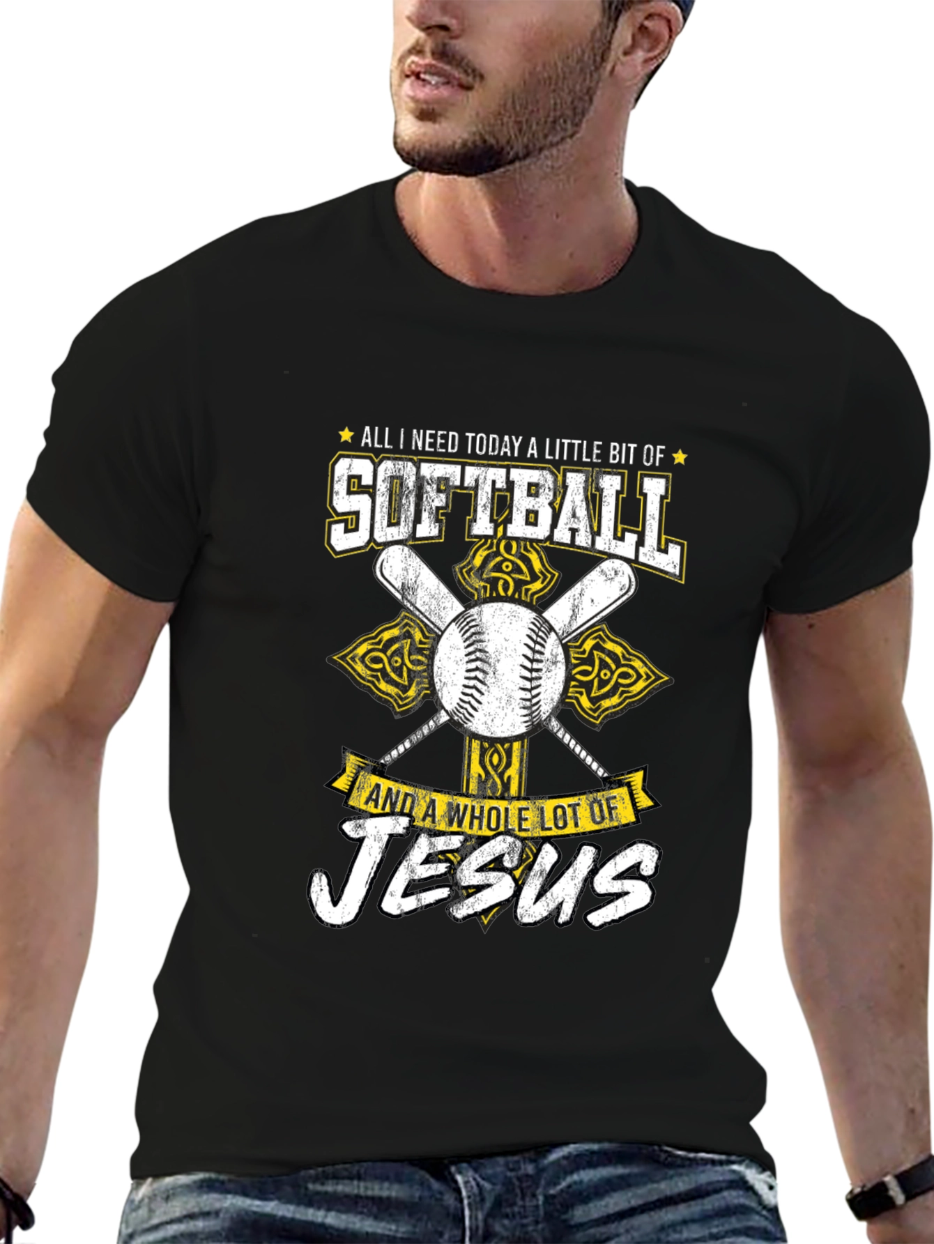 Camiseta Softball Jesús - Fe y Deporte