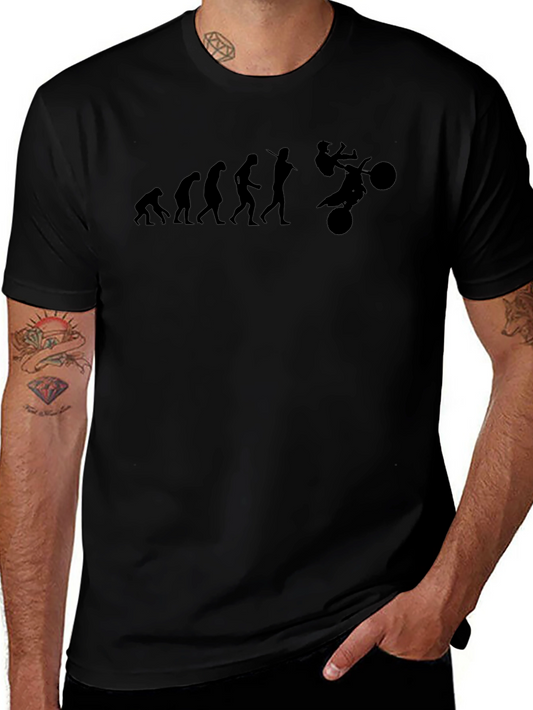 Camiseta Negra Evolución Motocross Hombre