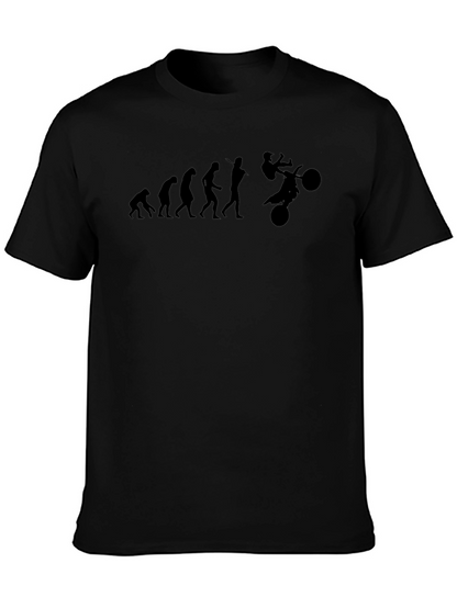 Camiseta Negra Evolución Motocross Hombre