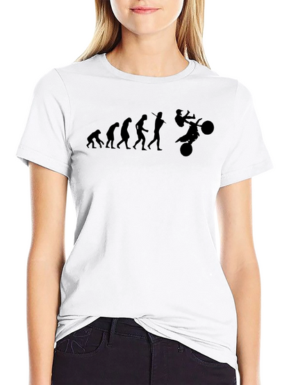 Camiseta Negra Evolución Motocross Hombre