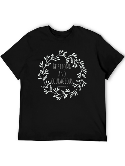 Camiseta Negra con Diseño Inspirador Floral