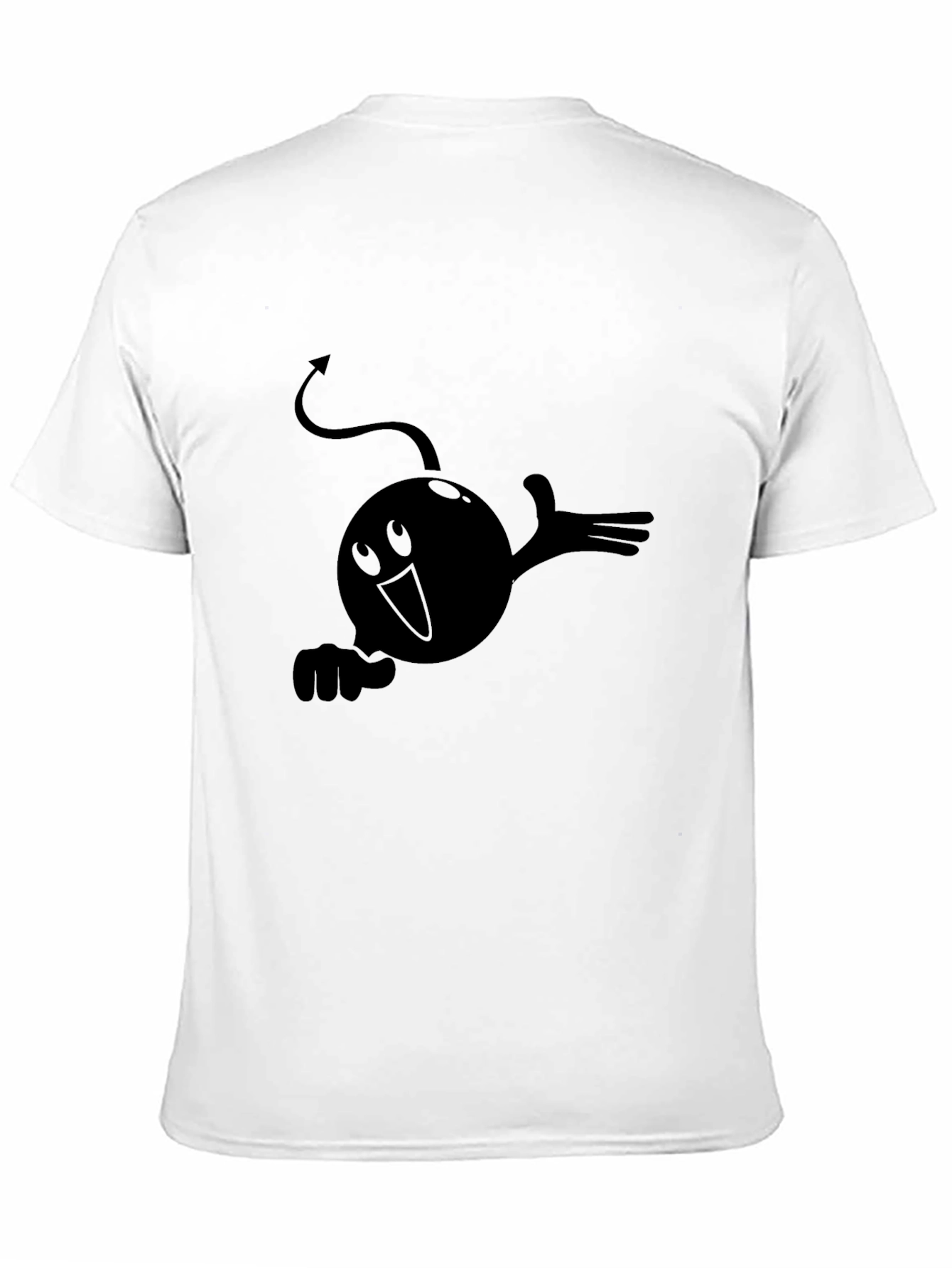 Camiseta Negra con Diseño Gráfico Diabólico