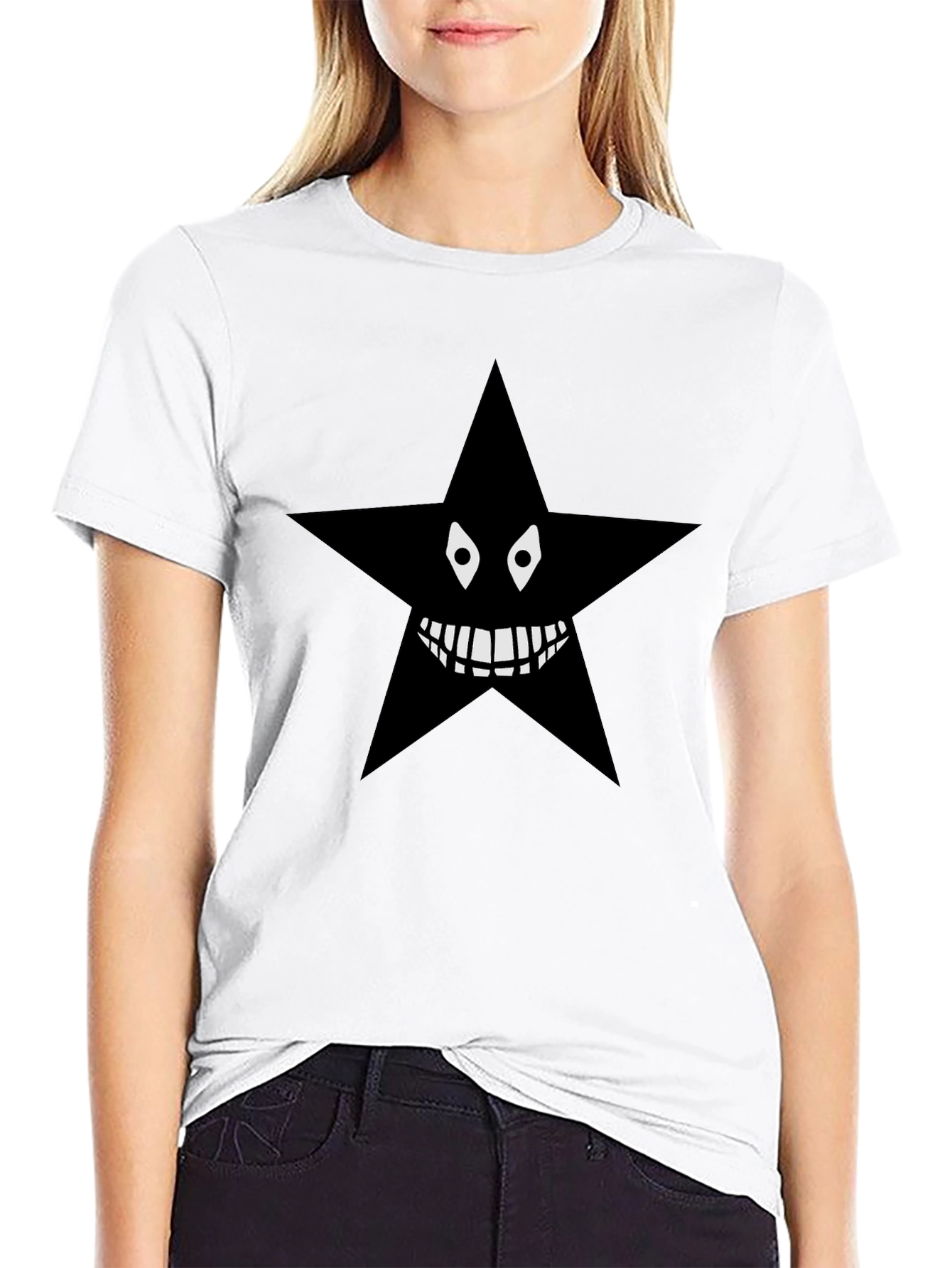 Camiseta Negra con Estrella Malvada