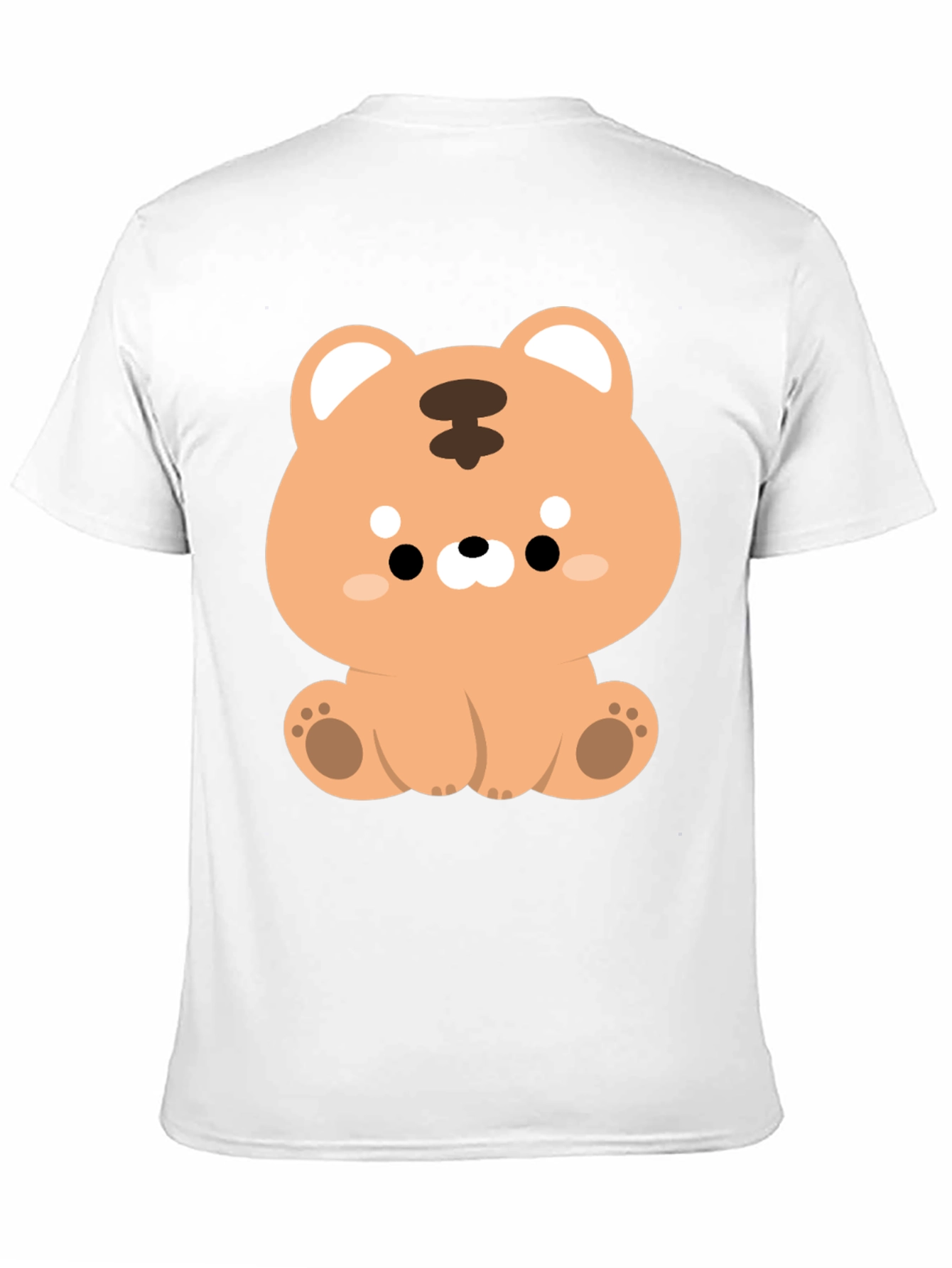 Camiseta Negra con Diseño de Tigre Kawaii