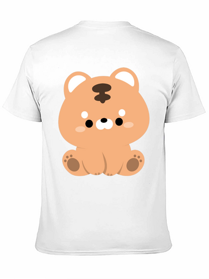 Camiseta Negra con Diseño de Tigre Kawaii
