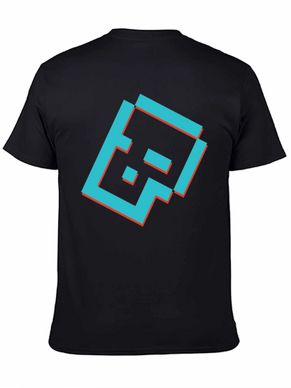 Camiseta Negra con Diseño Gráfico Retro