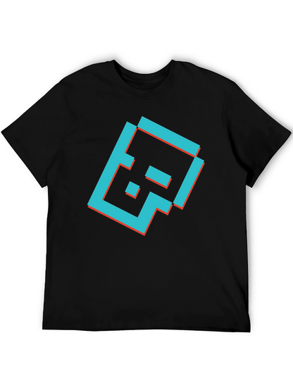 Camiseta Negra con Diseño Gráfico Retro