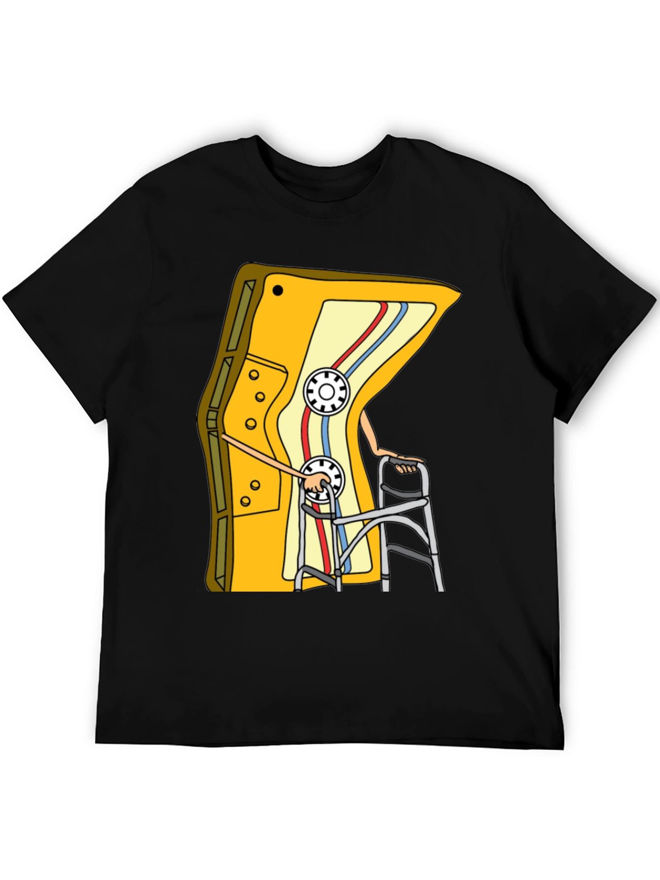 Camiseta Negra con Diseño de Cassette Retro