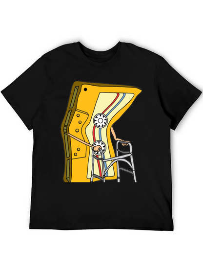 Camiseta Negra con Diseño de Cassette Retro