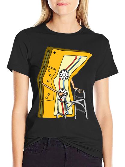 Camiseta Negra con Diseño de Cassette Retro