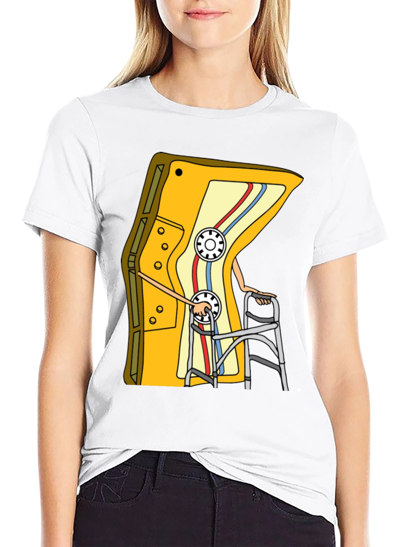 Camiseta Negra con Diseño de Cassette Retro