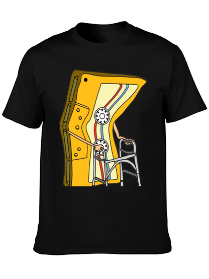 Camiseta Negra con Diseño de Cassette Retro