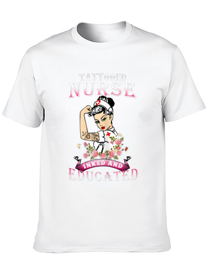 Camiseta Negra Tattooed Nurse