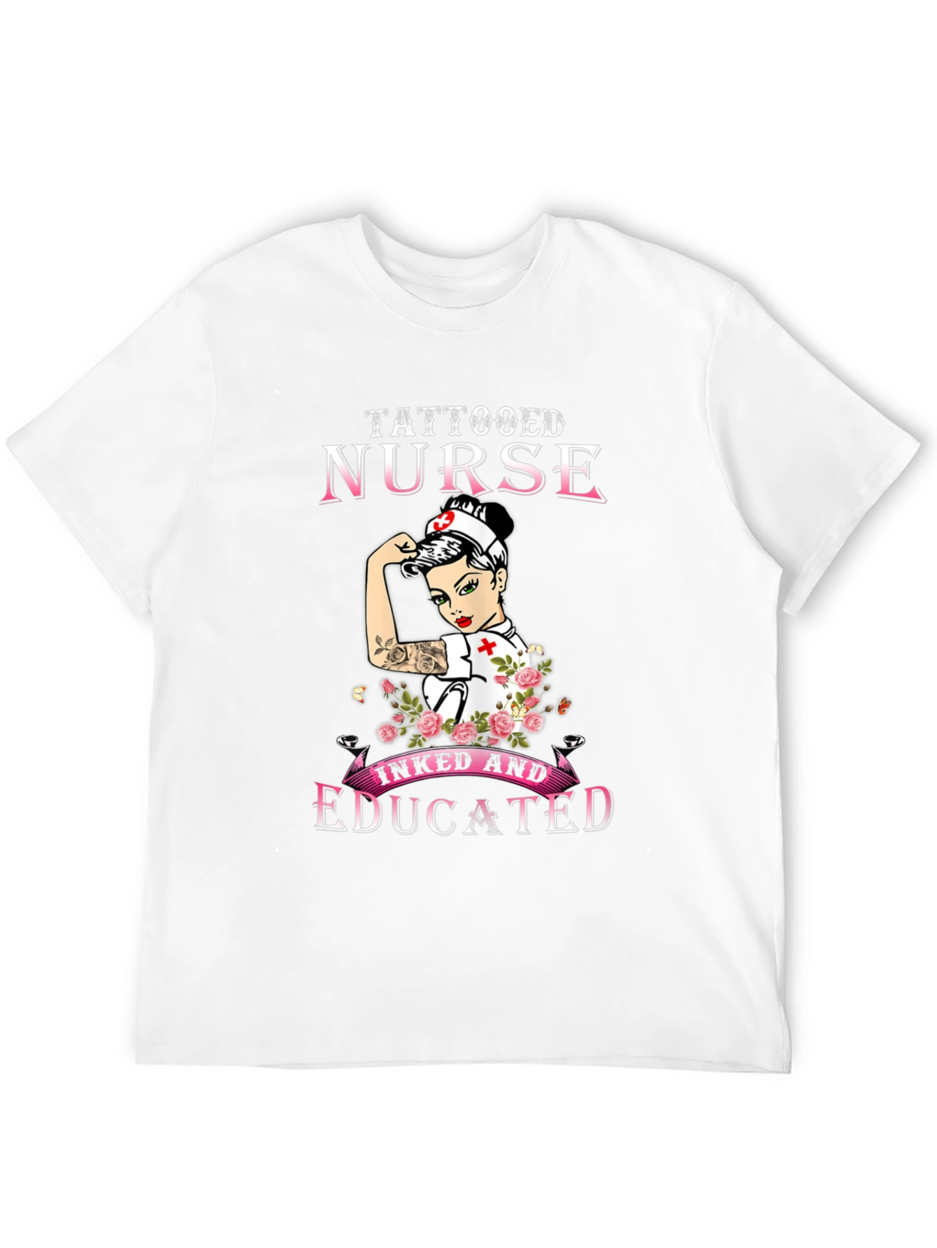 Camiseta Negra Tattooed Nurse