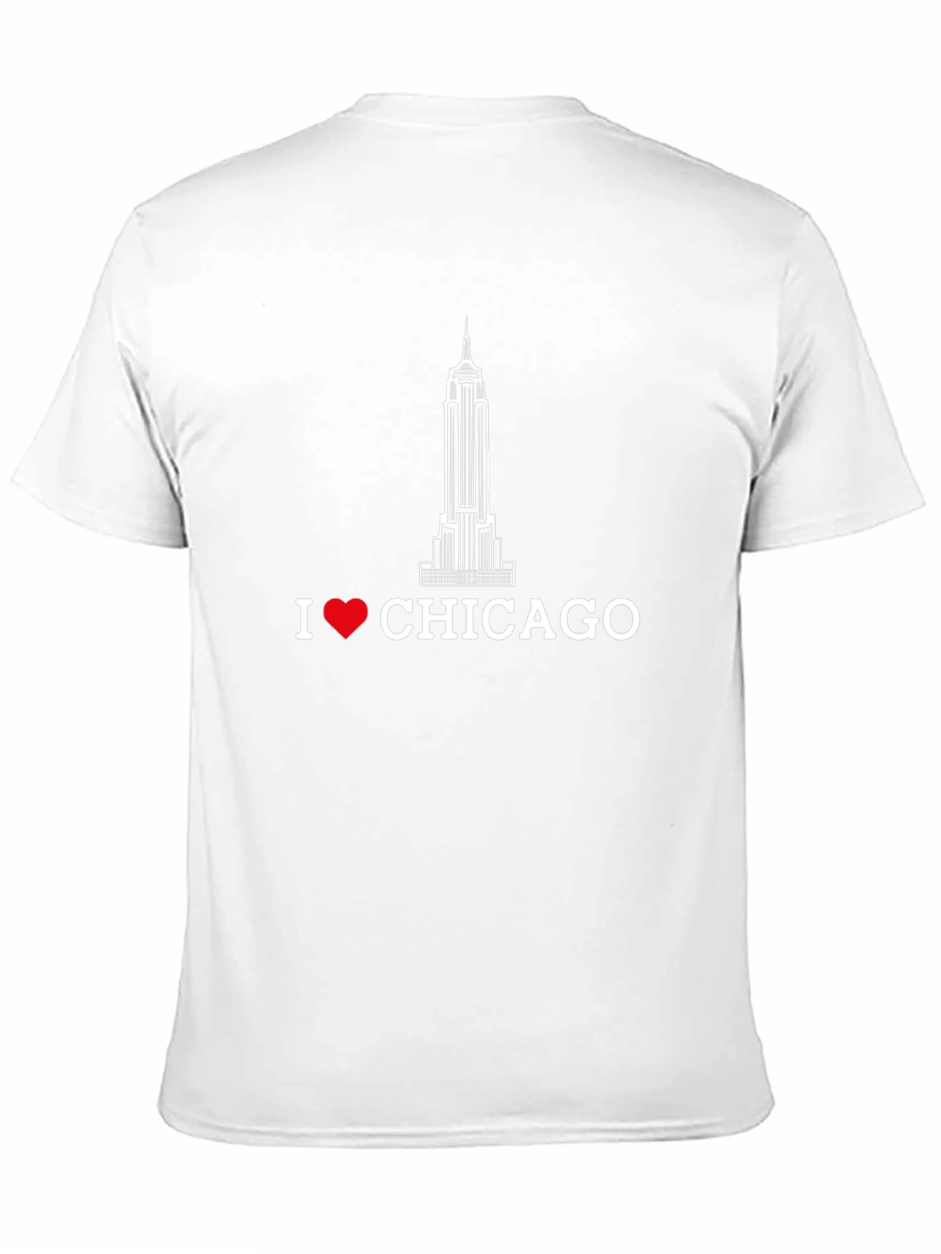 Camiseta Negra I ❤️ CHICAGO Edificio Icónico
