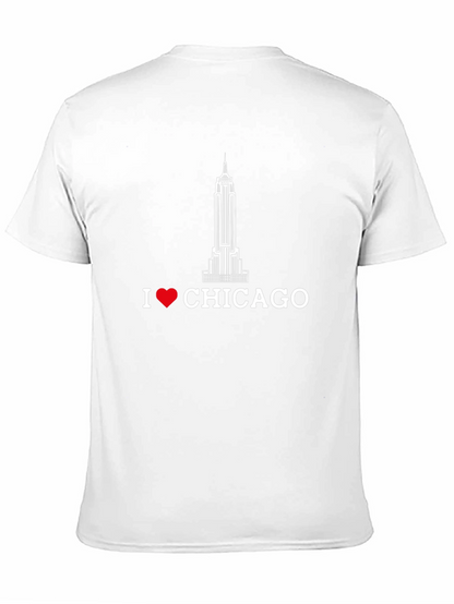 Camiseta Negra I ❤️ CHICAGO Edificio Icónico