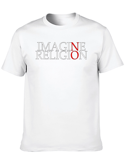 Camiseta Negra IMAGINE RELIGION para Hombre