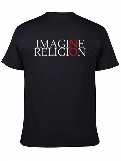 Camiseta Negra IMAGINE RELIGION para Hombre
