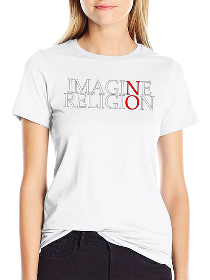 Camiseta Negra IMAGINE RELIGION para Hombre