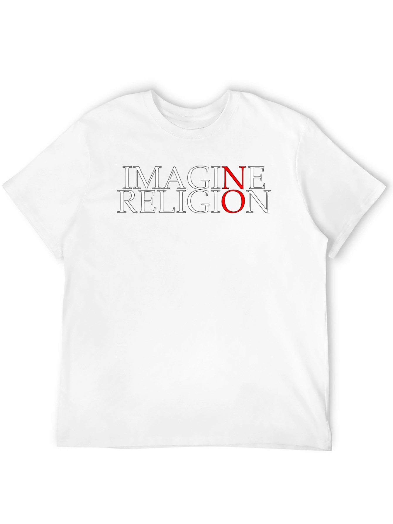 Camiseta Negra IMAGINE RELIGION para Hombre
