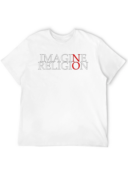 Camiseta Negra IMAGINE RELIGION para Hombre