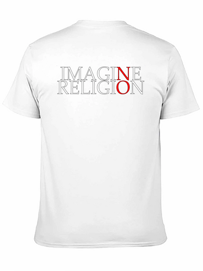 Camiseta Negra IMAGINE RELIGION para Hombre