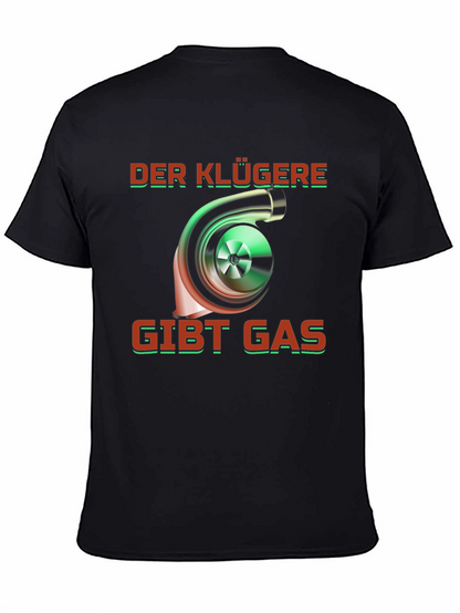 Camiseta Negra Turbo Der Klügere Gibt Gas