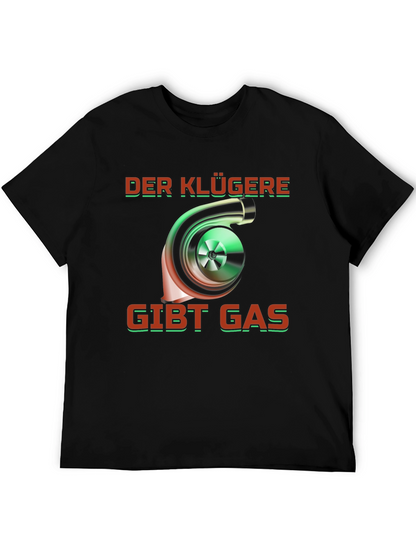 Camiseta Negra Turbo Der Klügere Gibt Gas