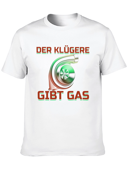 Camiseta Negra Turbo Der Klügere Gibt Gas