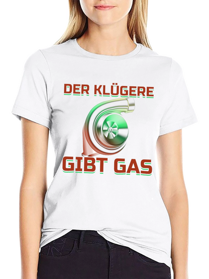 Camiseta Negra Turbo Der Klügere Gibt Gas